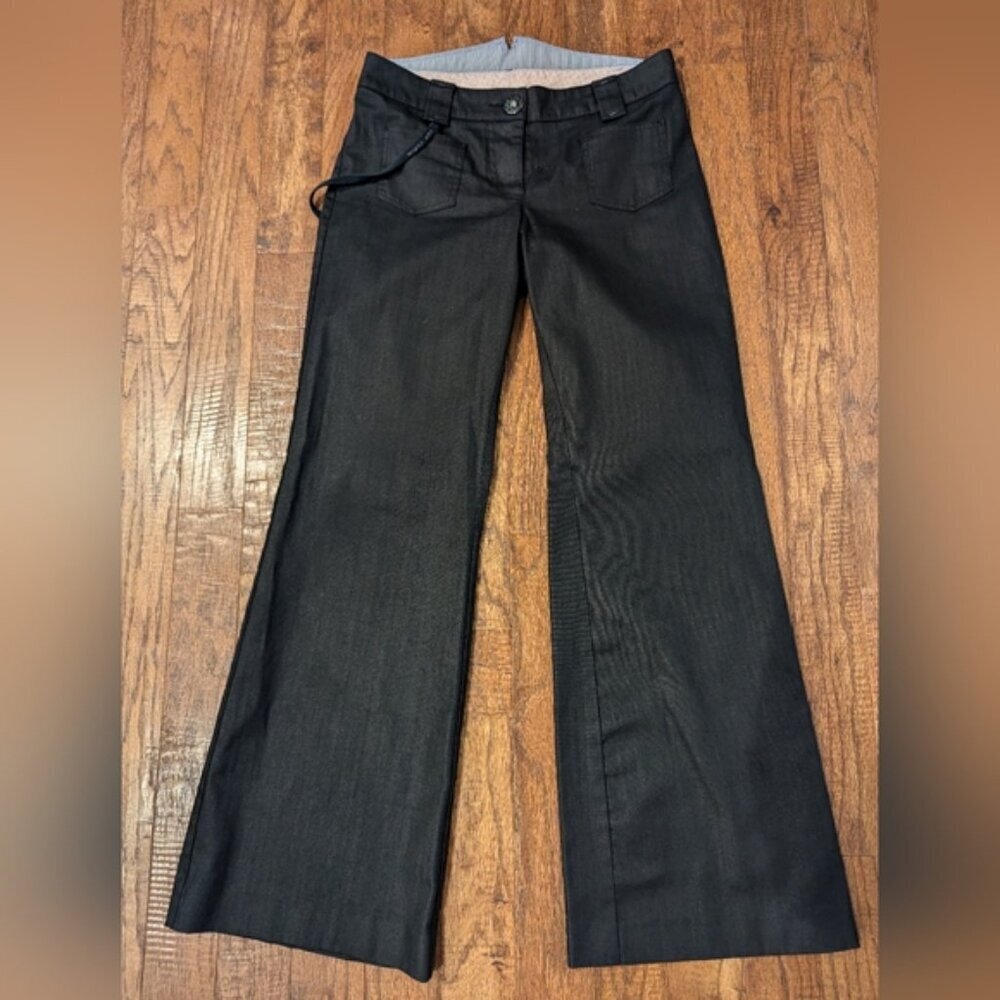 Cop. Copine Black y2k Pistou Womens Pant Wide Leg, Eu Size 40 US 8